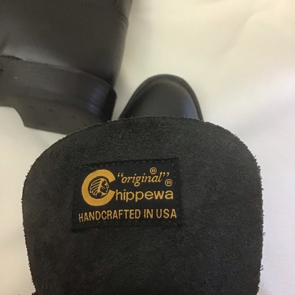 Chippewa NWT 10” Black Leather Women’s Lace Up Kiltie Ropers, Size 11M/41.5 - Picture 11 of 15